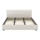 Artiss Bed Frame King Size Gas Lift Beige VILA - RnR Galore