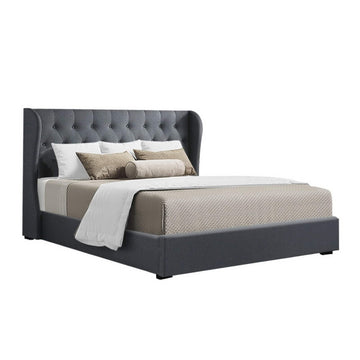 Artiss Bed Frame King Size Gas Lift Charcoal ISSA - RnR Galore