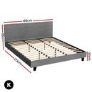 Artiss Bed Frame King Size Grey NEO - RnR Galore