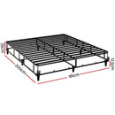 Artiss Bed Frame King Size Metal Grey MASON - RnR Galore