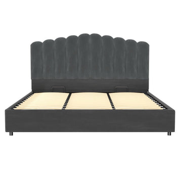 Artiss Bed Frame King Size Velvet Grey FION - RnR Galore