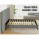 Artiss Bed Frame King Size Velvet Grey LOTT - RnR Galore