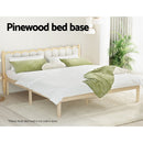 Artiss Bed Frame King Size Wooden Base Mattress Platform Timber Pine BRUNO - RnR Galore