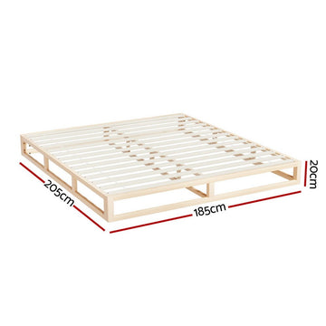 Artiss Bed Frame King Size Wooden Base Mattress Platform Timber Pine KALAM - RnR Galore