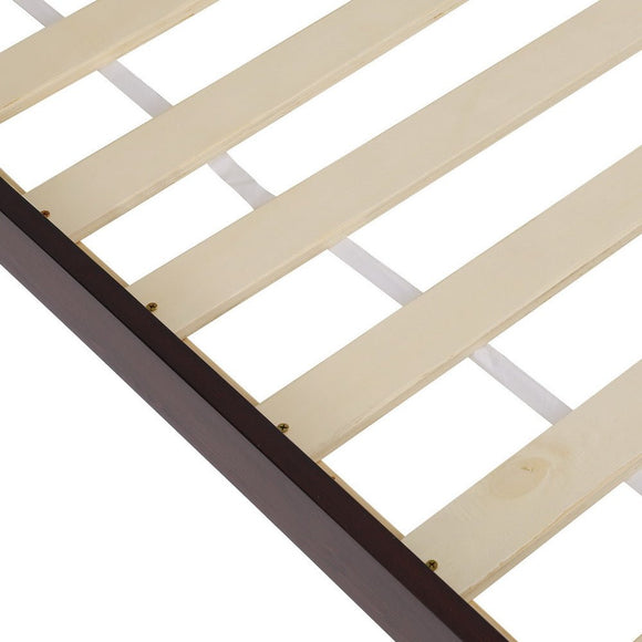 Artiss Bed Frame King Size Wooden Base Mattress Platform Timber Walnut VISE - RnR Galore