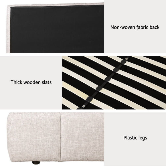 Artiss Bed Frame Queen Size Beige TETTE - RnR Galore