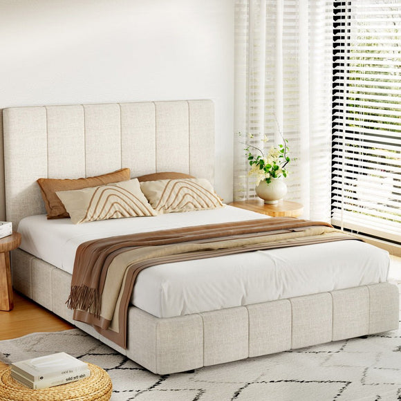 Artiss Bed Frame Queen Size Beige TETTE - RnR Galore