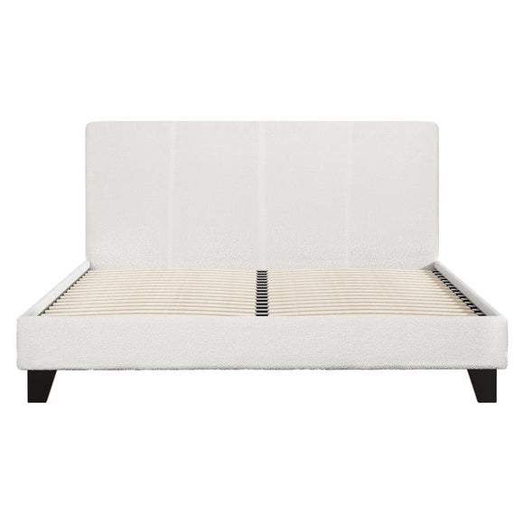 Artiss Bed Frame Queen Size Boucle Fabric Mattress Base Platform Wooden - RnR Galore