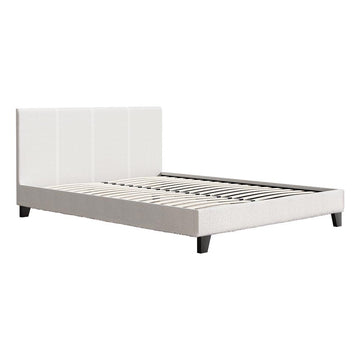 Artiss Bed Frame Queen Size Boucle Fabric Mattress Base Platform Wooden - RnR Galore