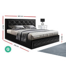 Artiss Bed Frame Queen Size Gas Lift Black TIYO - RnR Galore