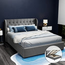Artiss Bed Frame Queen Size Gas Lift Grey ISSA - RnR Galore