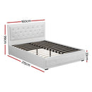 Artiss Bed Frame Queen Size Gas Lift White TIYO - RnR Galore