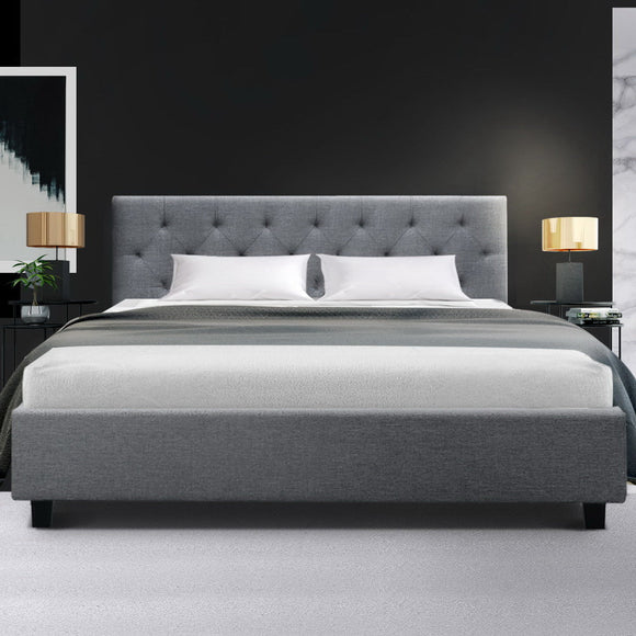 Artiss Bed Frame Queen Size Grey VANKE - RnR Galore