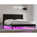 Artiss Bed Frame Queen Size LED Black RAVI - RnR Galore