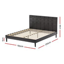 Artiss Bed Frame Queen Size LED Black RAVI - RnR Galore