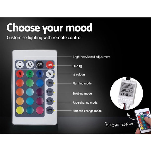 Artiss Bed Frame Queen Size LED Gas Lift Grey COLE - RnR Galore