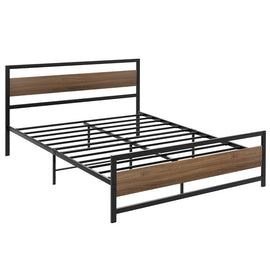 Artiss Bed Frame Queen Size Metal Base Mattress Platform Foundation Black DREW - RnR Galore