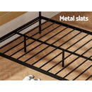 Artiss Bed Frame Queen Size Metal Base Mattress Platform Foundation Black PAULA - RnR Galore