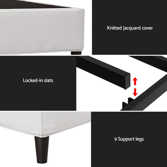 Artiss Bed Frame Queen Size Metal Grey MASON - RnR Galore