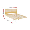 Artiss Bed Frame Queen Size Rattan Wooden RITA - RnR Galore