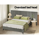 Artiss Bed Frame Queen Size Velvet Grey LOTT - RnR Galore