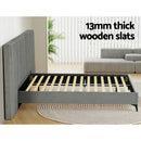 Artiss Bed Frame Queen Size Velvet Grey LOTT - RnR Galore