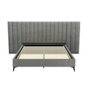 Artiss Bed Frame Queen Size Velvet Grey LOTT - RnR Galore