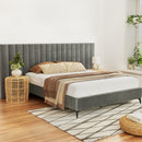 Artiss Bed Frame Queen Size Velvet Grey LOTT - RnR Galore