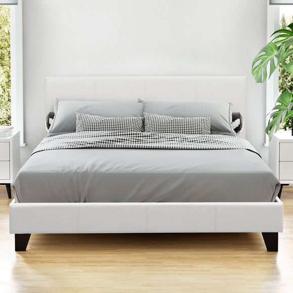 Artiss Bed Frame Queen Size White NEO - RnR Galore