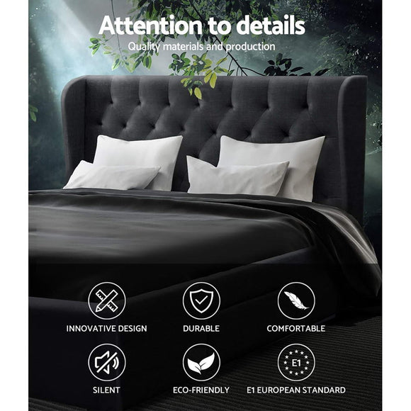 Artiss Bed Frame Queen Size with 4 Drawers Charcoal MILA - RnR Galore
