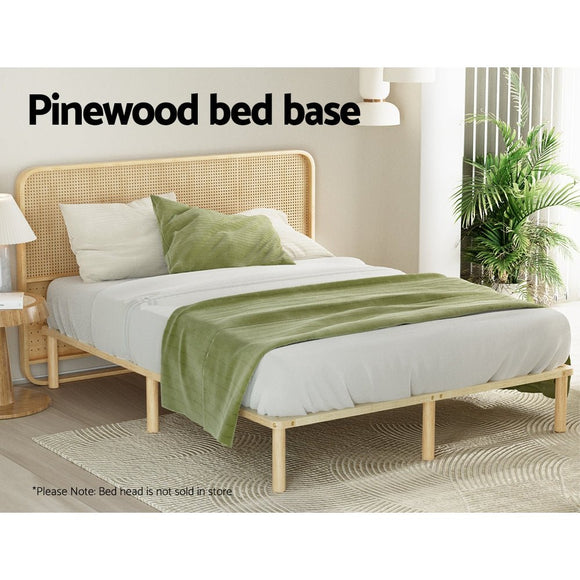 Artiss Bed Frame Queen Size Wooden Base Mattress Platform Timber Pine AMBA - RnR Galore