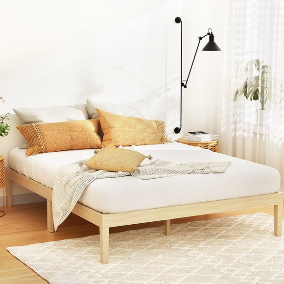 Artiss Bed Frame Queen Size Wooden Base Mattress Platform Timber Pine BRUNO - RnR Galore