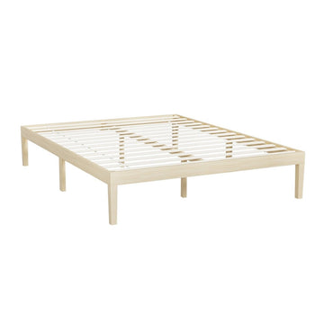 Artiss Bed Frame Queen Size Wooden Base Mattress Platform Timber Pine BRUNO - RnR Galore