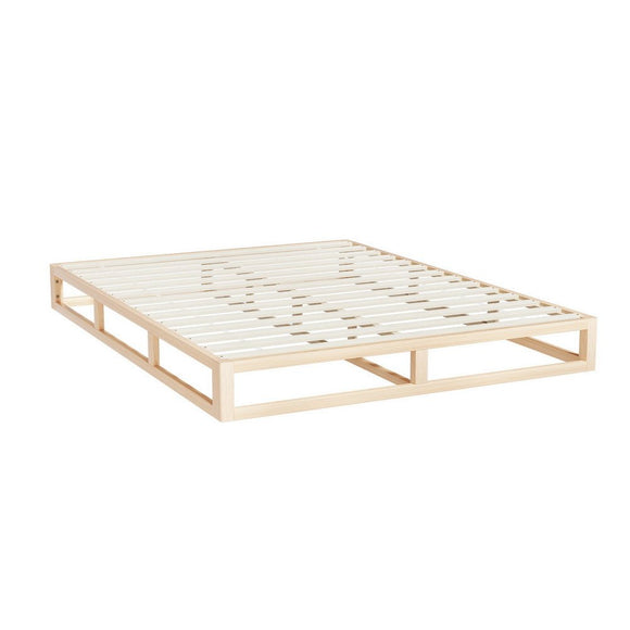 Artiss Bed Frame Queen Size Wooden Base Mattress Platform Timber Pine KALAM - RnR Galore