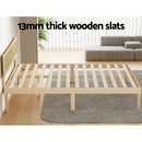 Artiss Bed Frame Queen Size Wooden Base Mattress Platform Timber Pine YUMI - RnR Galore