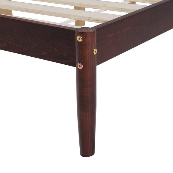 Artiss Bed Frame Queen Size Wooden Base Mattress Platform Timber Walnut VISE - RnR Galore