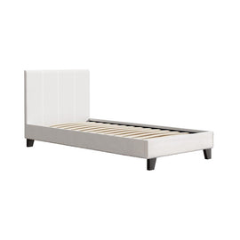 Artiss Bed Frame Single Size Boucle Fabric Mattress Base Platform Wooden - RnR Galore