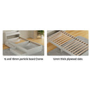 Artiss Bed Frame Single Size Mattress Base wtih Charging Ports 2 Storage Drawers - RnR Galore