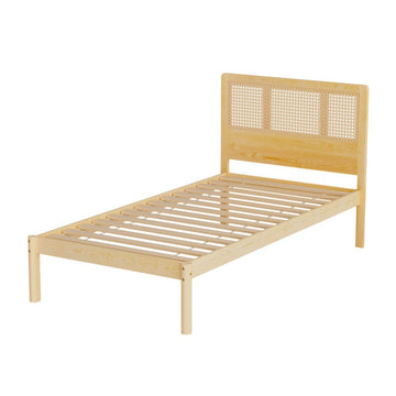 Artiss Bed Frame Single Size Rattan Wooden RITA - RnR Galore