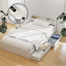 Artiss Bed Frame Single Size with Charging Ports and 2 Drawers AURA - RnR Galore