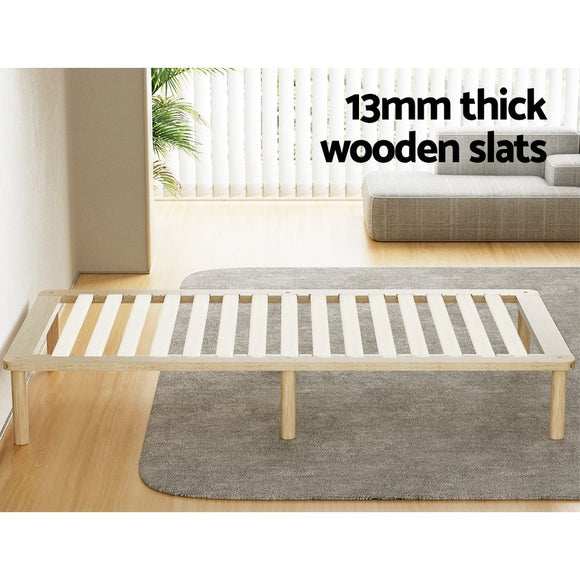 Artiss Bed Frame Single Size Wooden Base Mattress Platform Timber Pine AMBA - RnR Galore