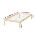 Artiss Bed Frame Single Size Wooden Base Mattress Platform Timber Pine BRUNO - RnR Galore
