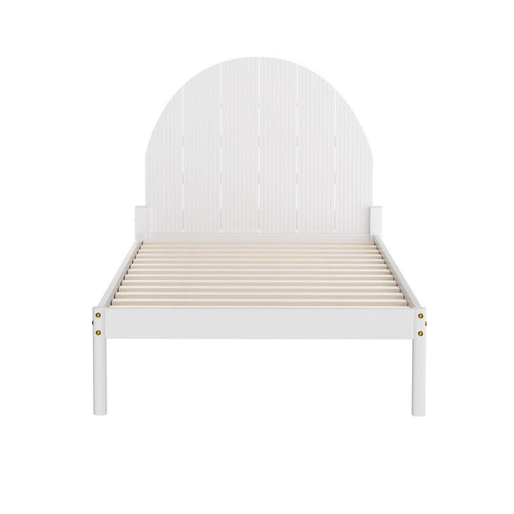 Artiss Bed Frame Single Size Wooden White DALY - RnR Galore