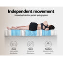 Artiss Bed Frame with 36cm Giselle Mattress Set King Single Gas Lift Base Grey - RnR Galore