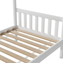 Artiss Bed Frame Wooden Base Kids Single Timber House Beds White - RnR Galore