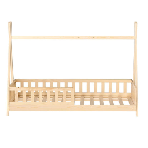 Artiss Bed Frame Wooden Kids House Frames Oak PUAH - RnR Galore