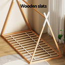 Artiss Bed Frame Wooden Kids House Single Frame Oak ENID - RnR Galore
