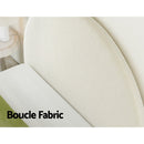 Artiss Bed Head Headboard Bed Frame Double Boucle - GREI White - RnR Galore