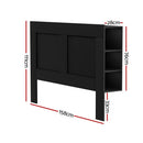 Artiss Bed Head Headboard Queen with Shelves - CABI Black - RnR Galore