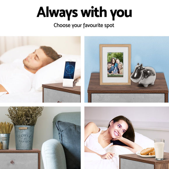 Artiss Bedside Table 1 Drawers with Shelf - LARS - RnR Galore